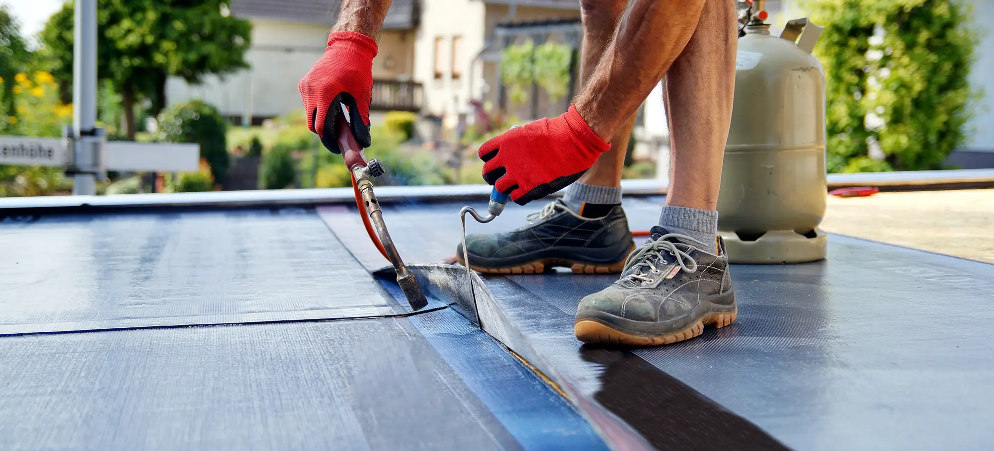 Absicherung von Flachdach